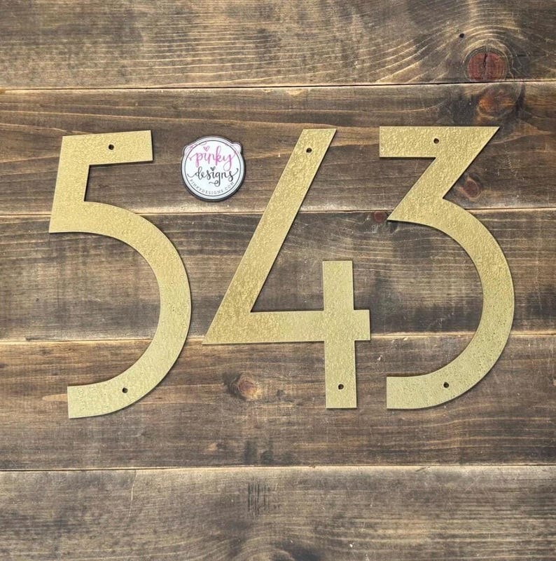 Modern Metal House Numbers & Letters | Individual House Numbers | Modern Address Numbers | Modern Numbers | Individual Metal Letters image 8