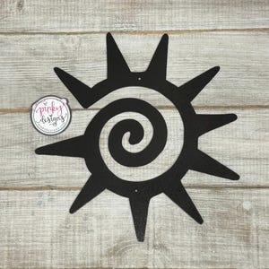 Metal Kokopelli Sun | Southwestern Metal Wall Art | Southwestern Decor | Sun Spiral | Outdoor Decor | Southwest Wall Decor | Kokopelli Decor