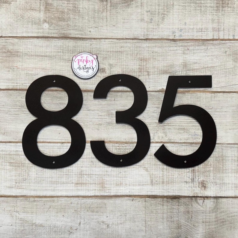 Modern Metal House Numbers & Letters | Individual House Numbers | Modern Address Numbers | Modern Numbers | Individual Metal Letters Black