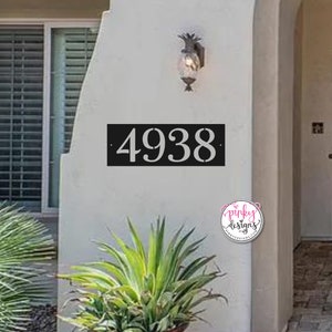 Metal House Number Sign | Horizontal House Numbers | Custom Address Number Sign | Metal Address Sign | Metal Address Numbers | Style A5