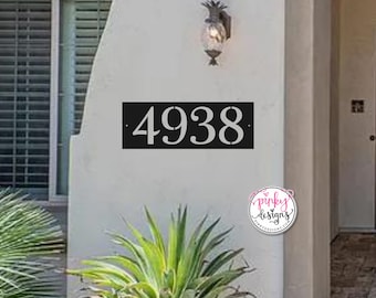 Modern Metal House Number Sign | Custom Address Numbers | Modern Style A5.