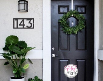 Modern Metal House Number Address Sign | Style A41