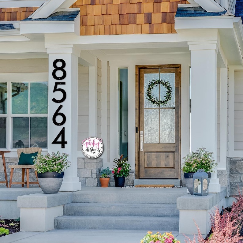 Modern Metal House Numbers & Letters | Individual House Numbers | Modern Address Numbers | Modern Numbers | Individual Metal Letters image 1