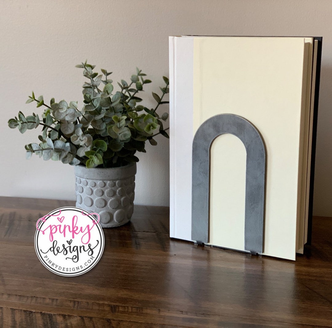 Arch Metal Bookends, Bookshelf Decor for Your Home Office, Book