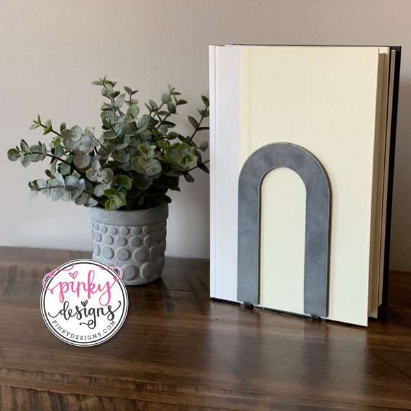 Arch Metal Bookends, Bookshelf Decor for your Home Office, Book Organizer, Minimalist Bookend