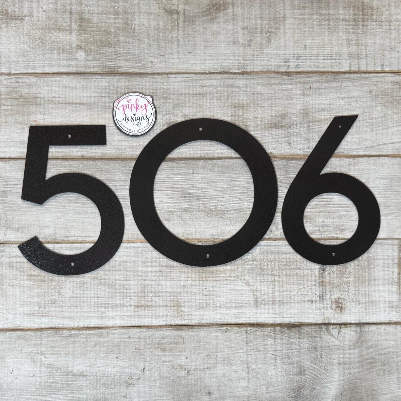 16-Inch Modern Black House Numbers – 304 Stainless Steel With Nail Kit – Large Address Numbers For Home, Hotel, Garage Or Gate