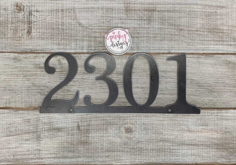 Metal House Number Sign Address Numbers House Numbers Address Number Sign Custom Metal Address Sign Style A3 image 2
