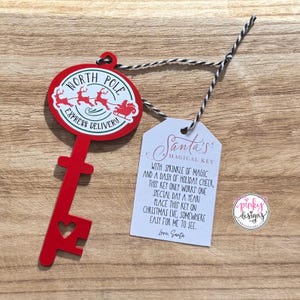 Santa's Magical Key Metal Ornament | Santa Clause Ornament | No Chimney Christmas | Christmas Tree Decor | Santa's Magic Christmas Key