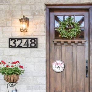 Modern Metal House Number Address Sign - Style A16