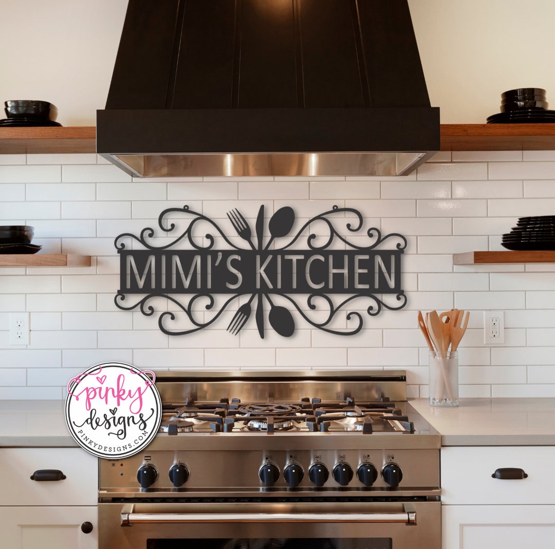 Personalized Kitchen Chef Metal Wall Decor - Cut Metal Sign-Home Decor