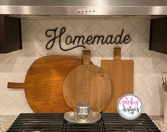 Homemade Metal Sign, Kitchen Decor, Backsplash Decor, Homemade Sign.