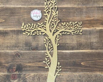 Metal Living Cross Sign | Remembrance Gift | Custom Metal Art | Christian Home Decor | Memorial Gift | Olive Branch Living Cross.