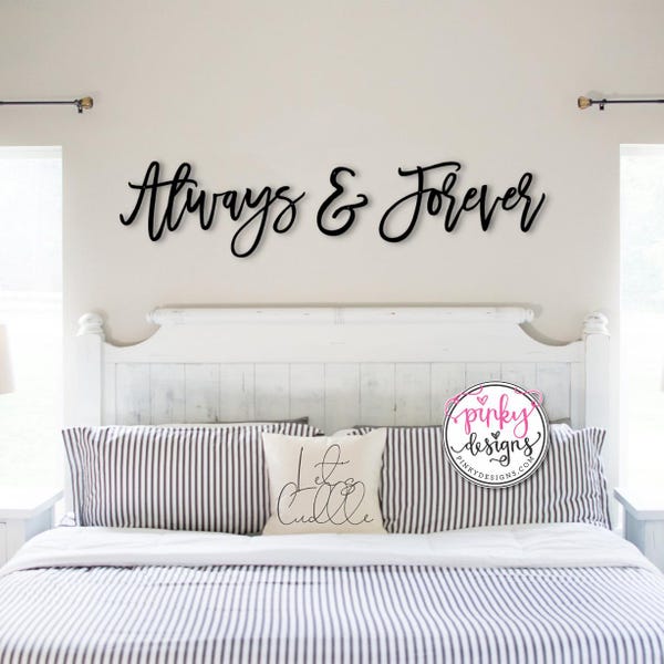 Metal Always and Forever Wall Decor | Wedding Anniversary Gift.