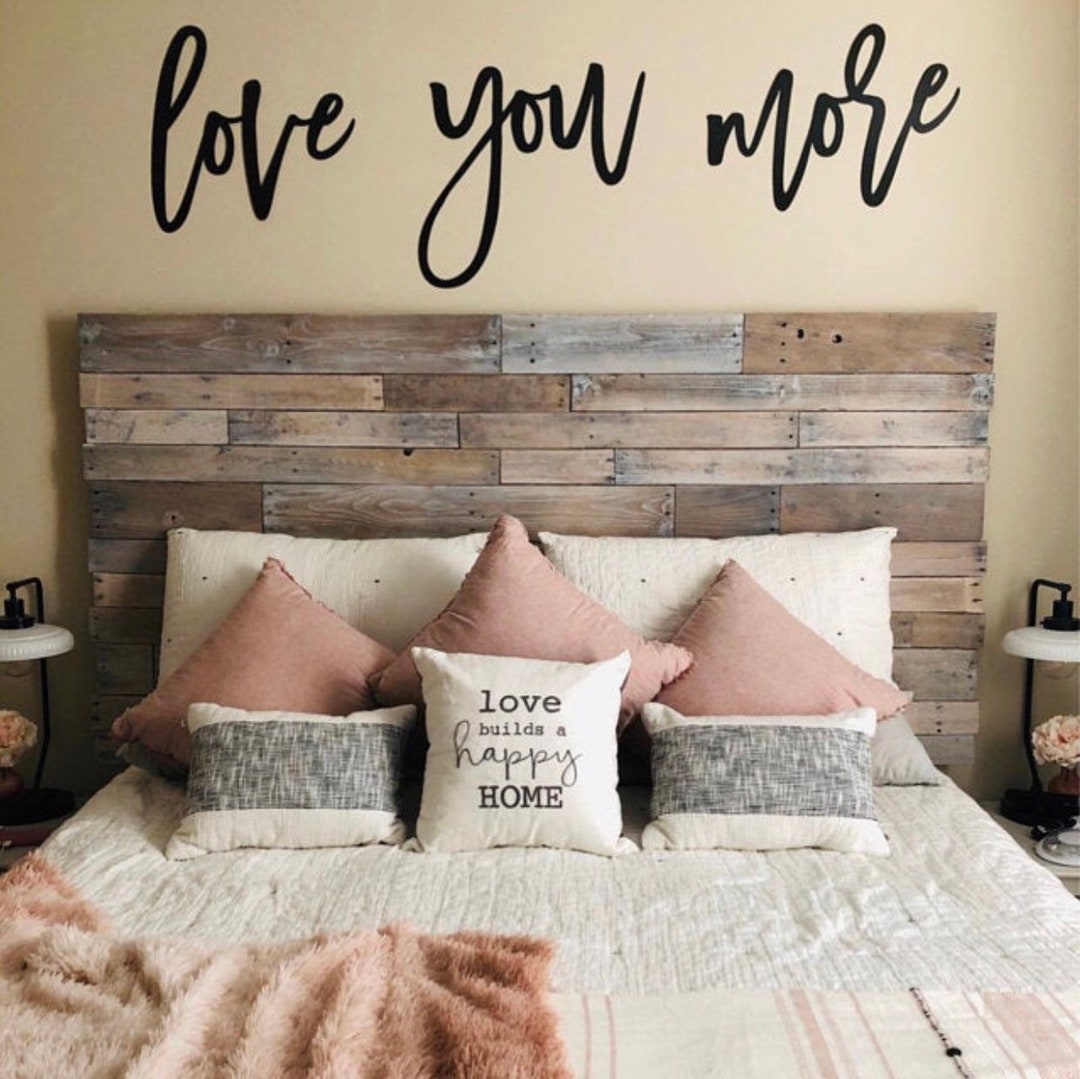 Love You More Metal Words, Anniversary Gift, Bedroom Decor. Etsy