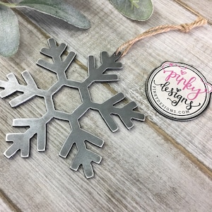 Snowflake Metal Ornament | Christmas Tree Decor | Snowflake Ornament | Modern Snowflake