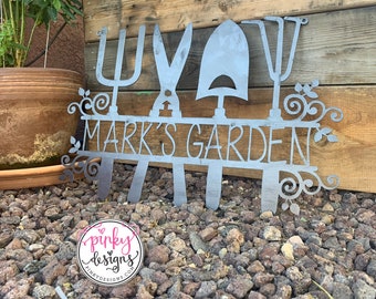 Custom Metal Garden Sign, Personalized Garden Decor, Greenhouse Sign, Greenhouse Decor, She Shed, Personalized Outdoor Decor.