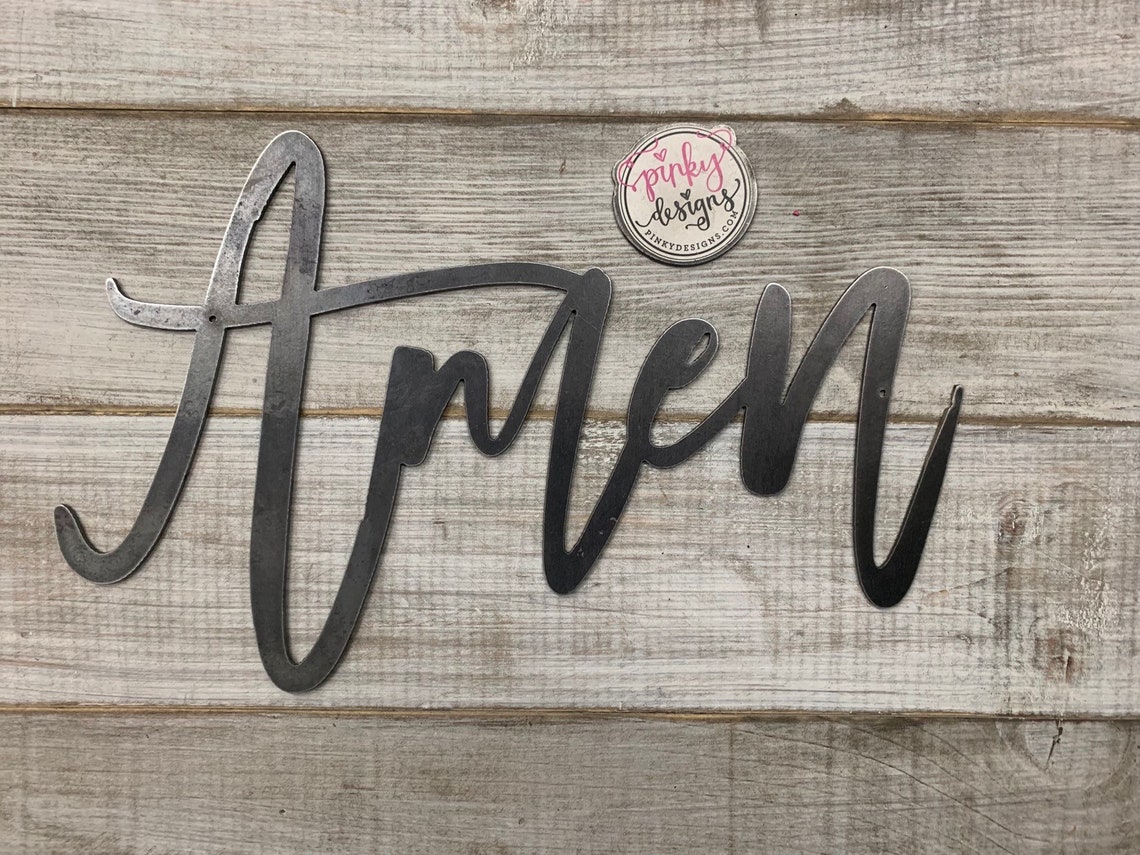 Amen Metal Word Amen Sign Church Decor GOD Prayer - Etsy