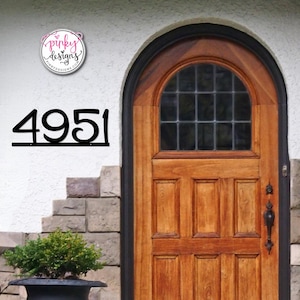 Mid Century Metal House Number Sign | Custom Modern Address Numbers | Atomic | Style A18.