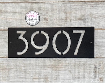 Mid Century House Number Sign | Custom Metal Address | Modern Street Address Numbers | MCM | Style A27.