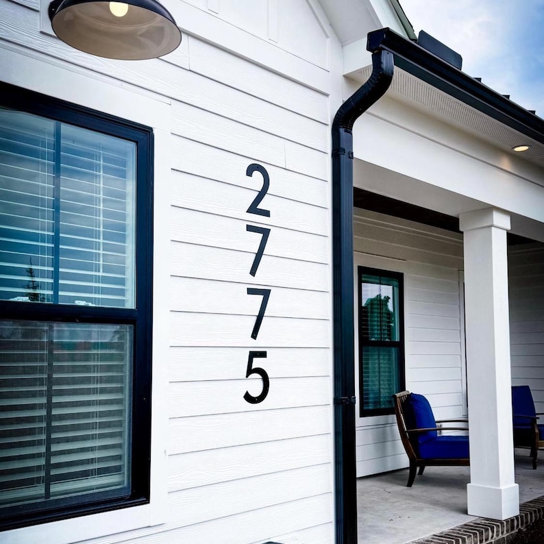Modern Metal House Numbers & Letters | Individual House Numbers | Modern Address Numbers | Modern Numbers | Individual Metal Letters image 2