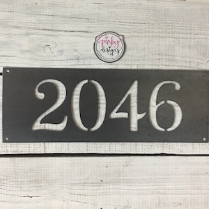 Metal House Number Sign - Address Number Sign - Metal Address Sign - Metal Address Numbers | Style A5