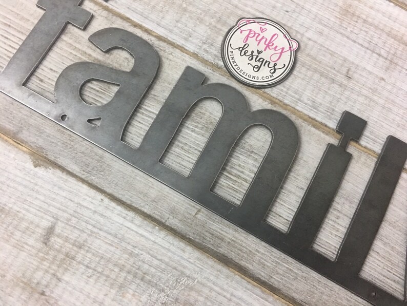 Family Metal Word Family Sign Gallery Wall Decor Family Etsy