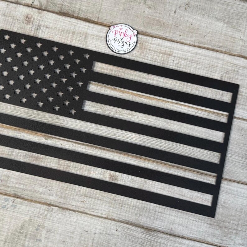 Metal American Flag Sign | Man Cave | Military | Patriotic Decor | Made In USA. 画像 10