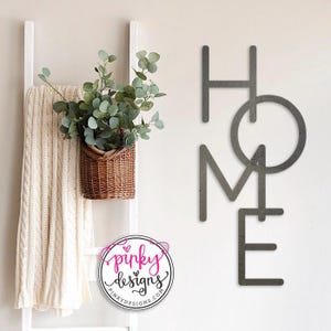 Vertical Home Sign | Metal Home Sign | Entryway Wall Decor | Vertical Wall Art | Metal Wall Decor | Living Room Decor | Housewarming Gift