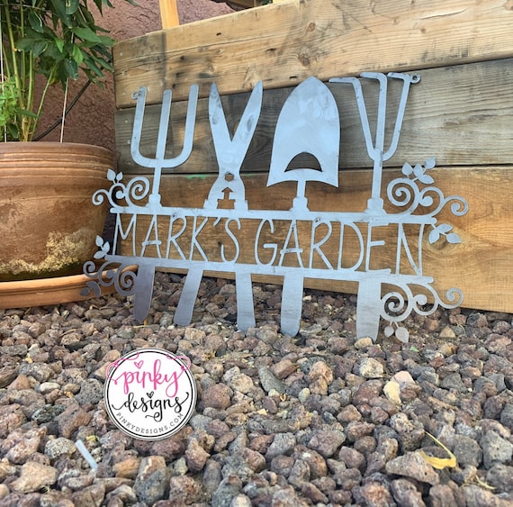 Custom Metal Garden Sign | Garden Decor | Outdoor Decor | Personalized Garden Sign | Custom Name Sign | Greenhouse Decor | Customizable Sign