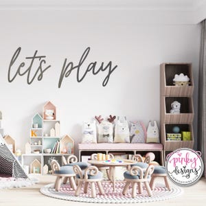 Let&#39;s Play Metal Words, Playroom Decor, Kid&#39;s Room Decor, Let&#39;s Play.