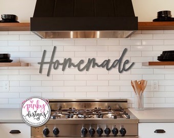 Homemade Metal Sign - Kitchen Backsplash Decor - Homemade Sign