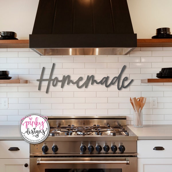 Homemade Metal Sign - Kitchen Backsplash Decor - Homemade Sign