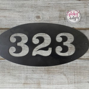 Metal House Number Sign - Home Address Sign - Address Number Sign - Metal Address Sign - Metal Address Numbers | Style A4