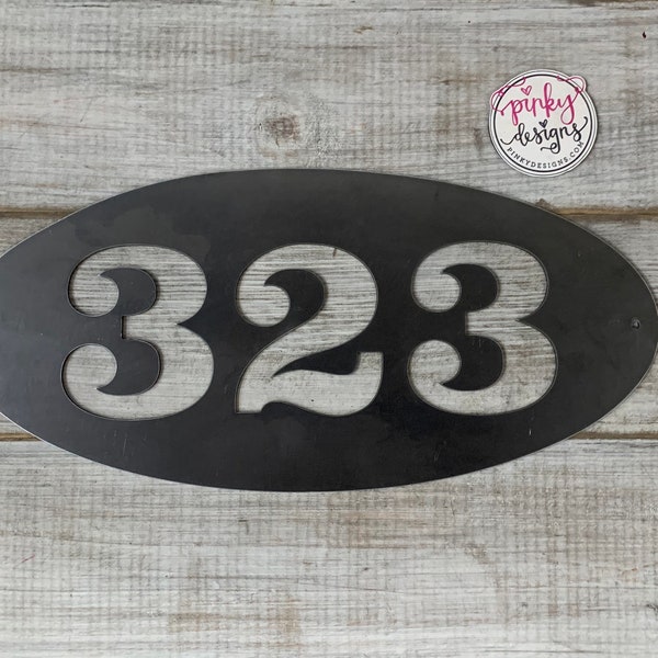 Metal House Number Sign - Home Address Sign - Address Number Sign - Metal Address Sign - Metal Address Numbers | Style A4