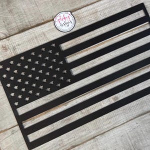 Metal American Flag Sign | Man Cave | Military | Patriotic Decor | Made In USA. 画像 12