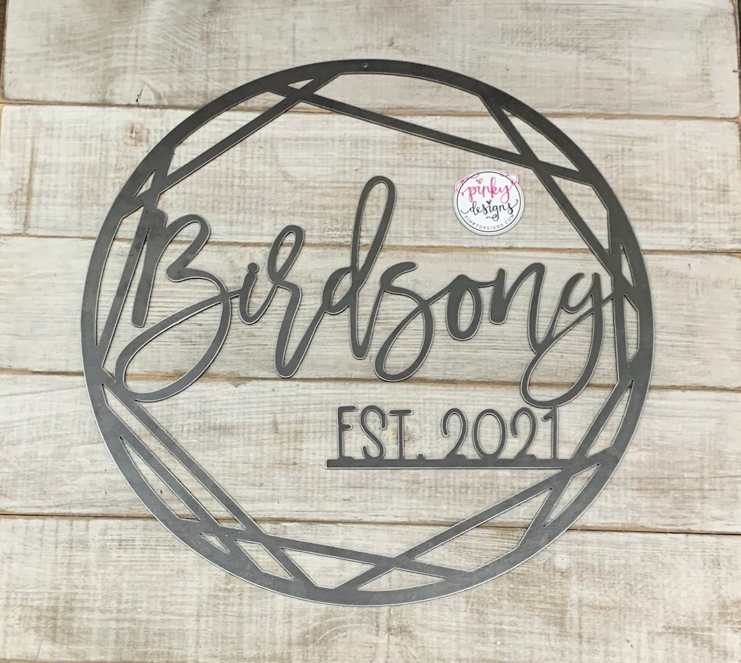 Custom Metal Family Name Sign With Established Year | Last Name Sign ...