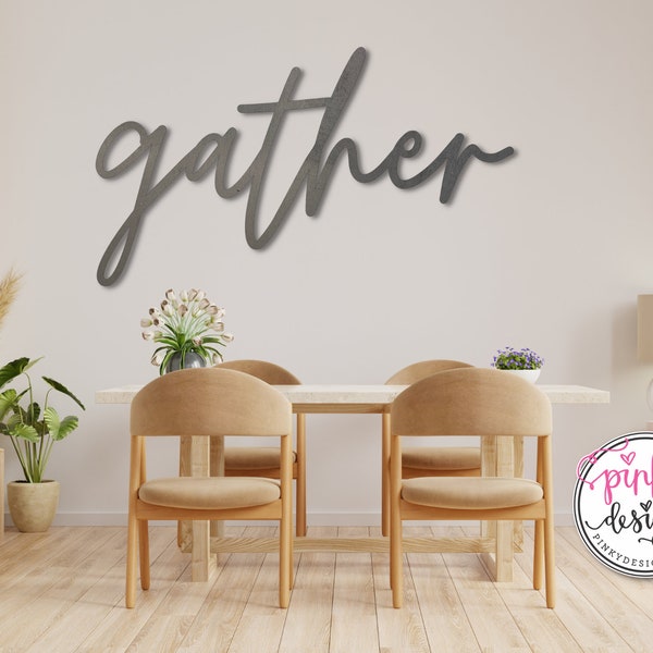 Gather Metal Word | Gather Sign | Metal Wall Decor | Gather Sign For Kitchen | Gather Font 5