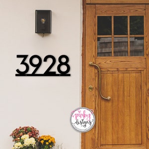 Modern Metal House Number Sign | Modern Bold Metal House Numbers | Minimalist Address Sign | Classic Metal Address Numbers | - Style A31