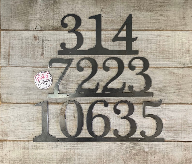 Metal House Number Sign Address Numbers House Numbers Address Number Sign Custom Metal Address Sign Style A3 image 5
