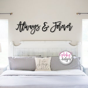 Always and Forever Metal Words, Wedding Decor, Anniversary Gift, Always and Forever.