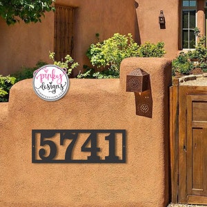 Metal House Numbers - Address Sign For House - Framed Address Numbers - House Number Sign - Metal Address Sign | Style A21