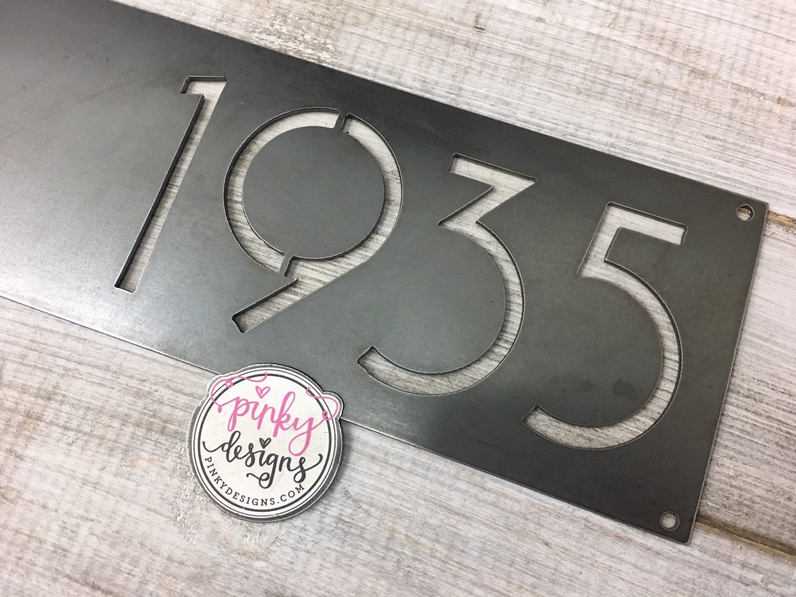 Art Deco Metal House Number Sign Address Number Sign Metal - Etsy