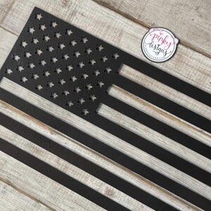 Metal American Flag Sign | Man Cave | Military | Patriotic Decor | Made In USA. 画像 11