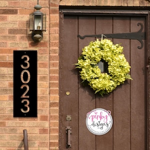 Vertical Modern House Number Sign | Vertical Metal House Numbers | Modern Address Sign | Address Number Plaque | Address Numbers - Style A9