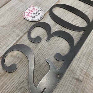 Metal House Number Sign Address Numbers House Numbers Address Number Sign Custom Metal Address Sign Style A3 image 3