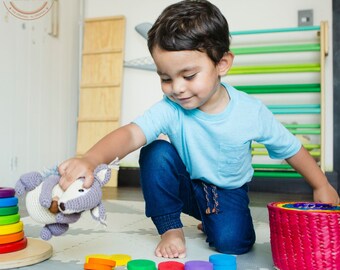 Montessori Toddler Rainbow Stacking Set - Wiwiurka