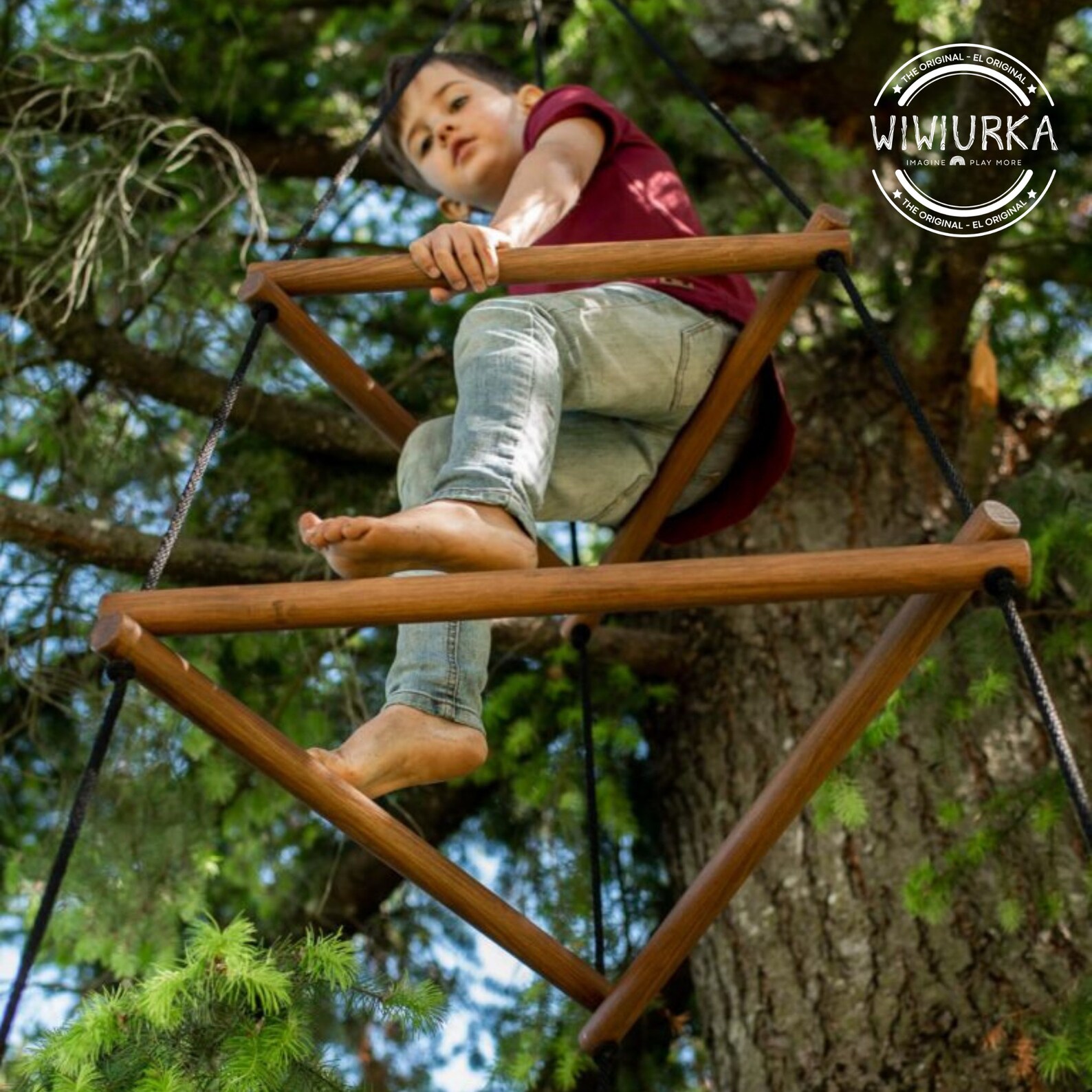 Wiwiurka Wooden Climber / Monkey Bars/ Rope Ladder Triangle Etsy UK