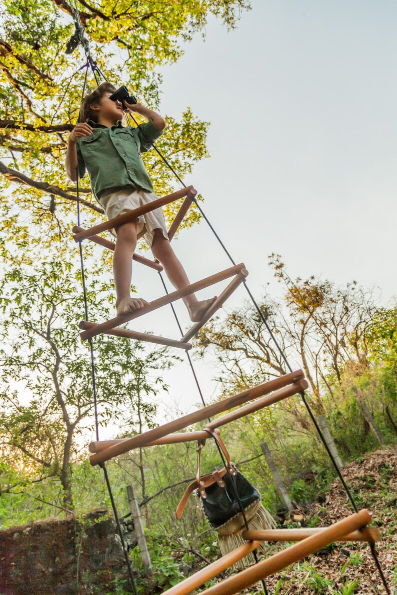 Wiwiurka Wooden Climber / Monkey bars/ Rope ladder triangle Etsy
