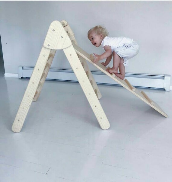 Toddler Climbing Pikler Triangle And Wood Slide Foldable Um With Reversible Board Natural - Easy Diy Pikler Triangle Toddler Climbing Pikler Triangle And Wood Slide Foldable Um With Reversible Board Natural - Easy Diy Pikler Triangle
