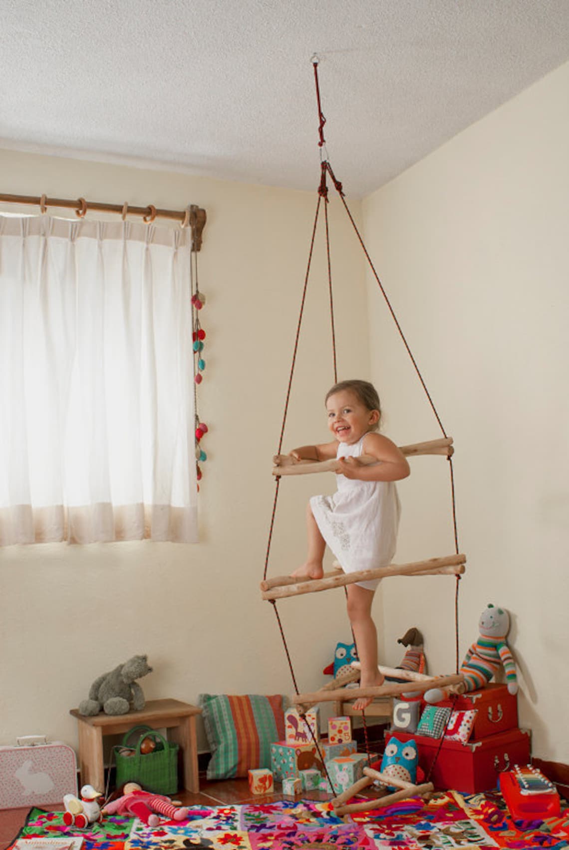 DIY Tutorial Wooden Monkey Bars/ Wiwiurka Wooden Climber Etsy